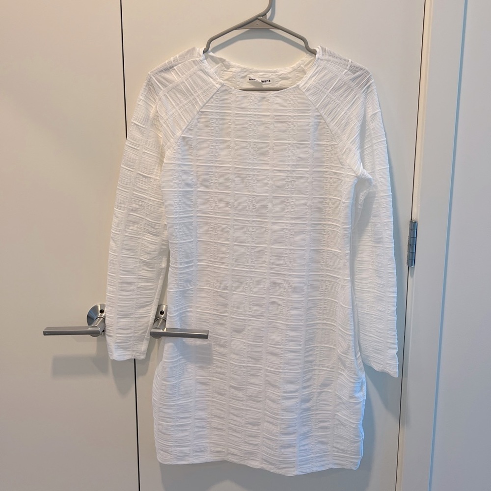 Reformation mini white layered dress